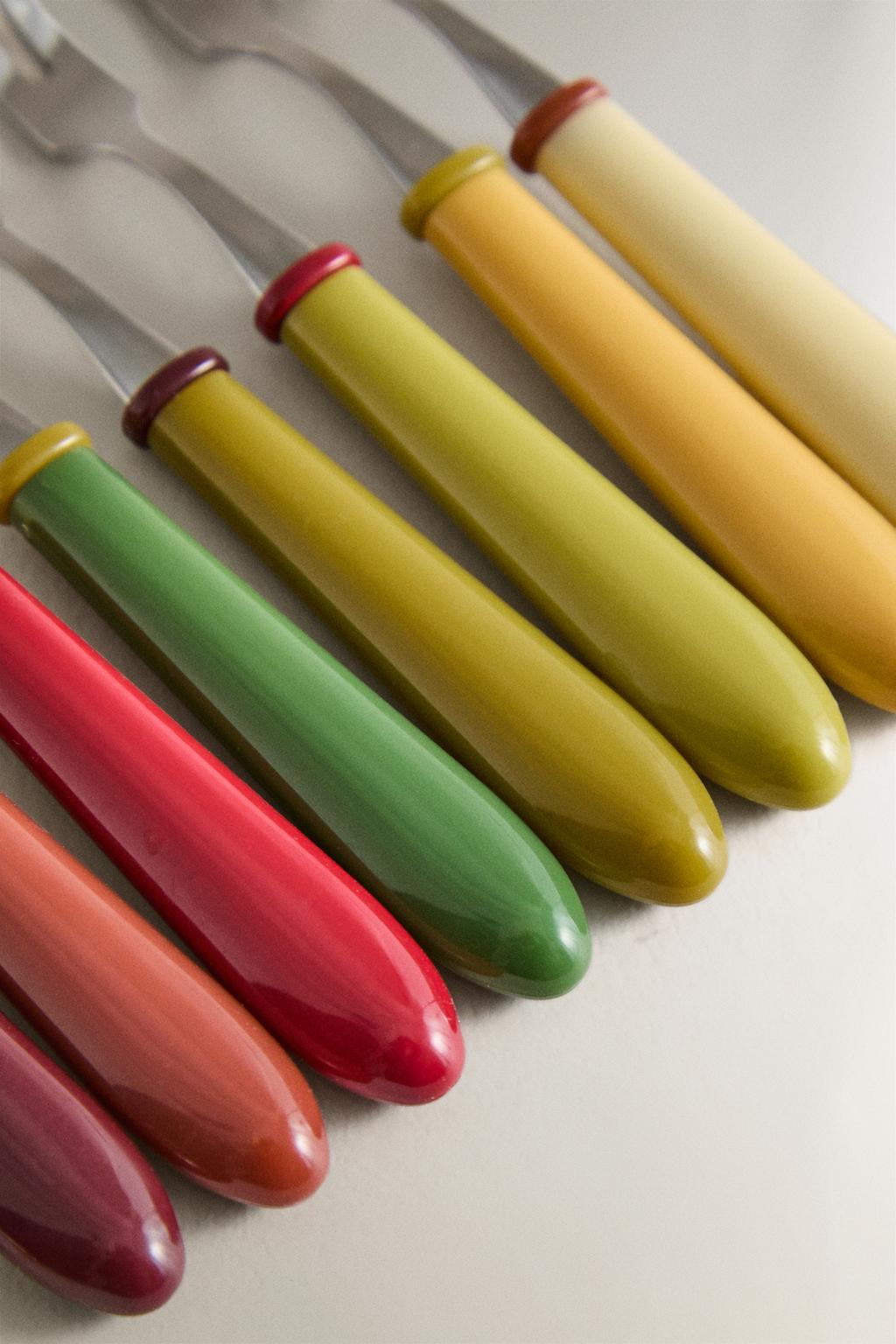 Набор мини-вилок из цветного смола (набор из 8 штук)