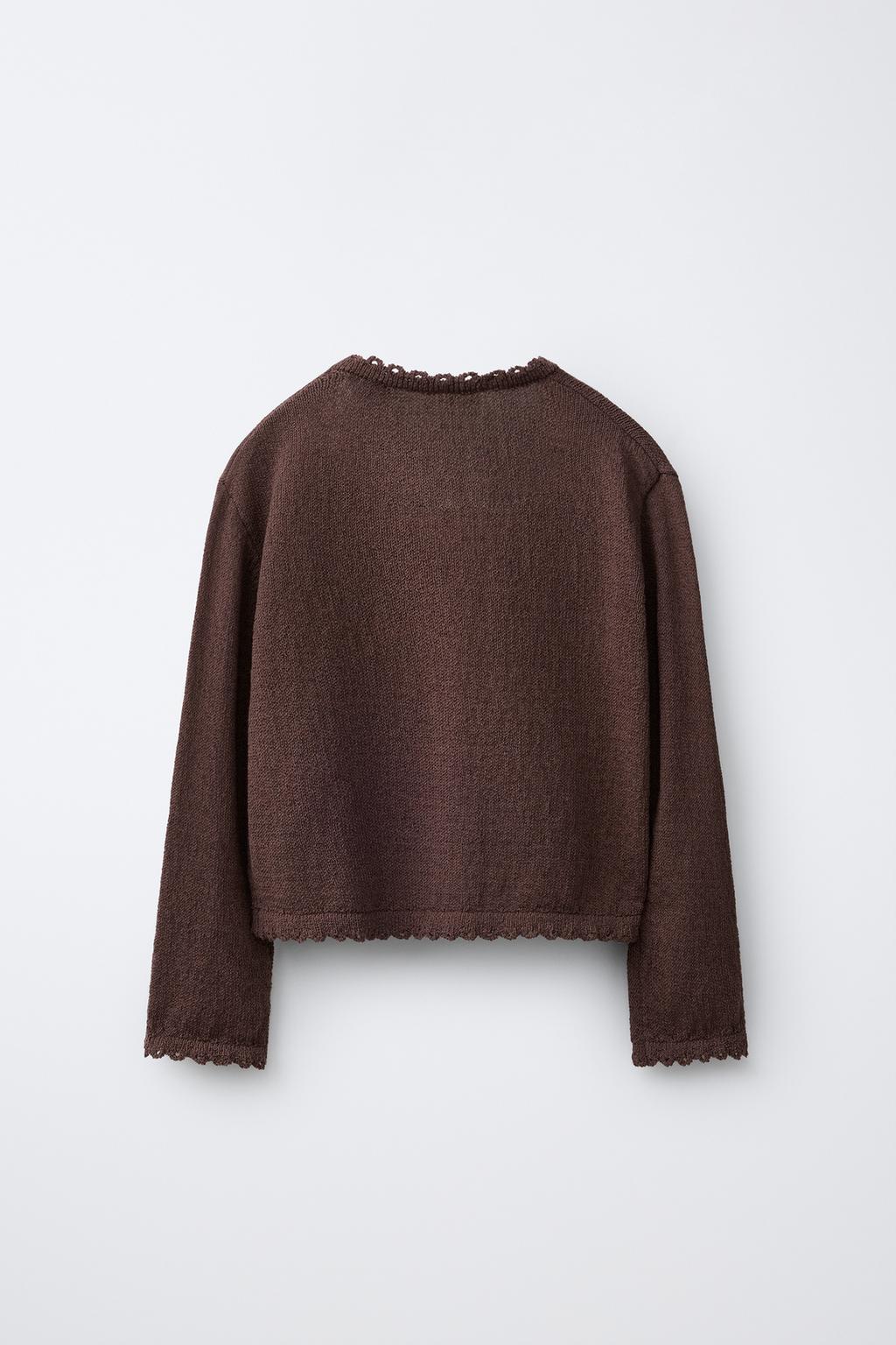 КАРДИГАН С ВОЛНИСТЫМ КРАЕМ