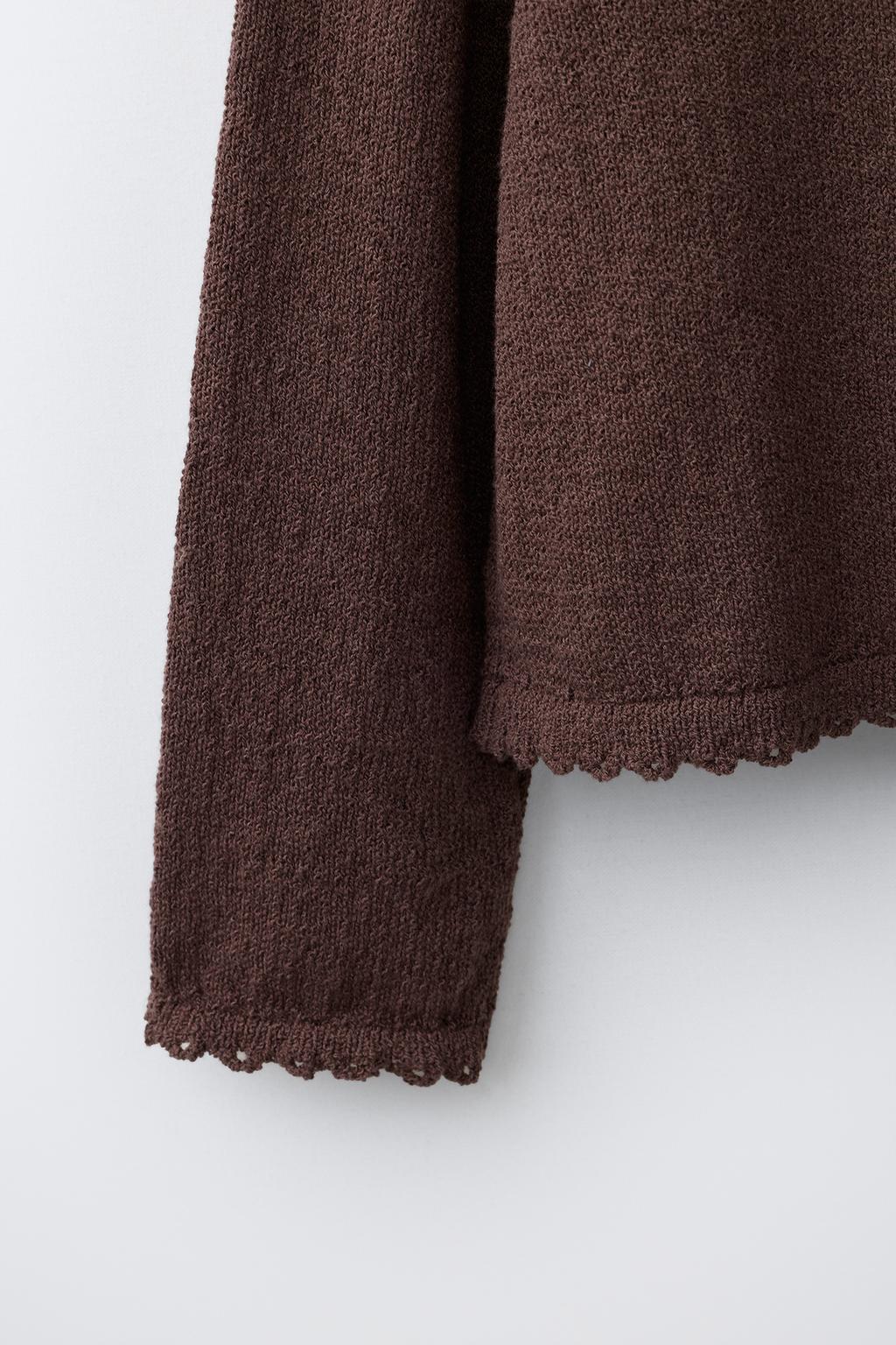 КАРДИГАН С ВОЛНИСТЫМ КРАЕМ