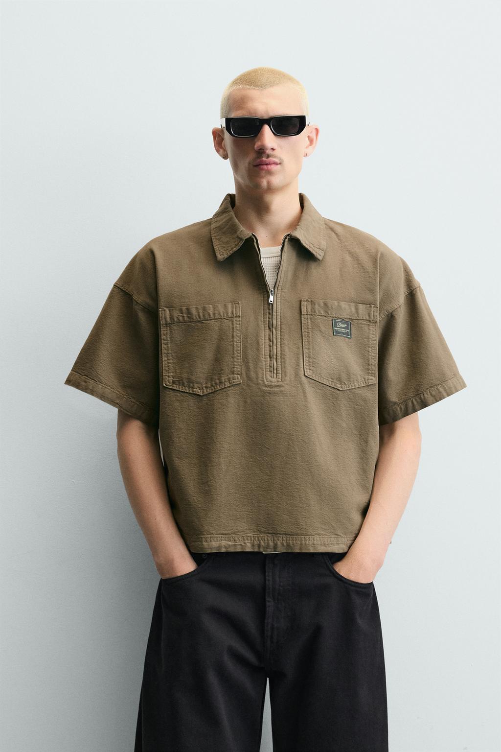 ПОЛО СВОБОДНОГО КРОЯ С ЭФФЕКТОМ ПОТЕРТОСТИ