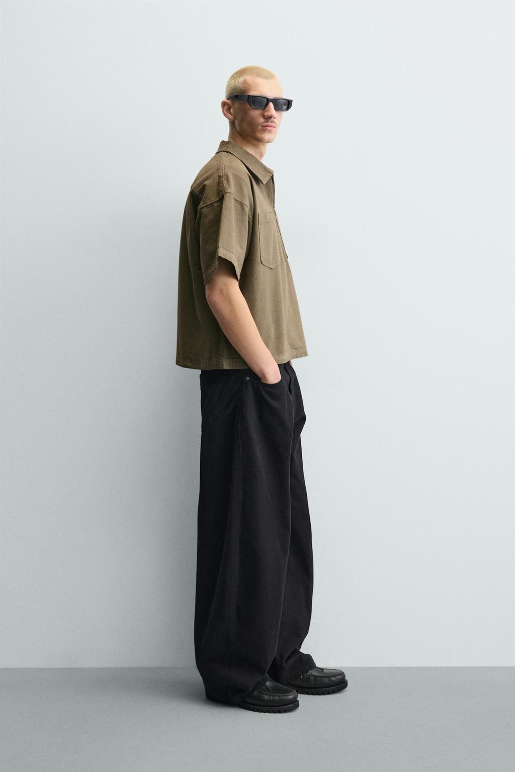 ПОЛО СВОБОДНОГО КРОЯ С ЭФФЕКТОМ ПОТЕРТОСТИ