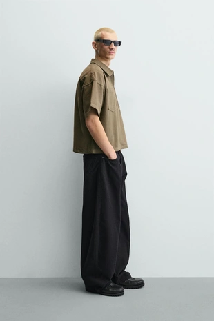 Поло свободного кроя с эффектом потертости- Заказать в России