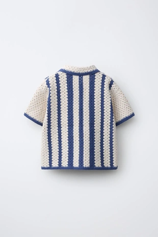 Рубашка из кружева кроше с лобстером- Заказать в России