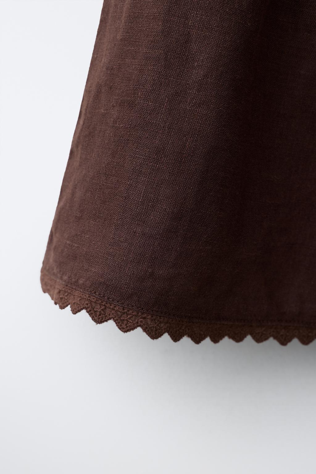 БЕРМУДЫ ИЗ 100% ЛЬНА С КРУЖЕВОМ