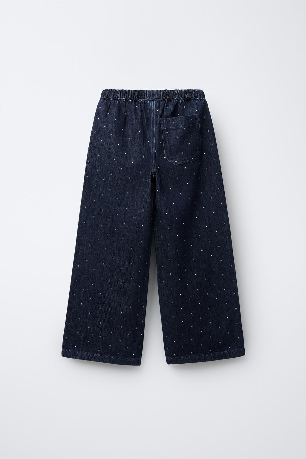 ДЖИНСЫ WIDE LEG СО СТРАЗАМИ