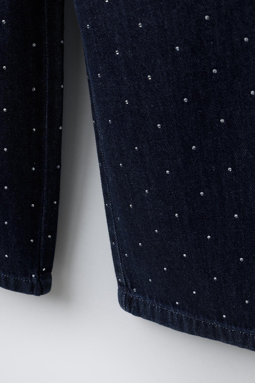 ДЖИНСЫ WIDE LEG СО СТРАЗАМИ