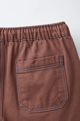 Шорты-бермуды с контрастной строчкой- Заказать в России