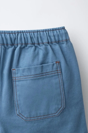 Шорты-бермуды с контрастной строчкой- Заказать в России