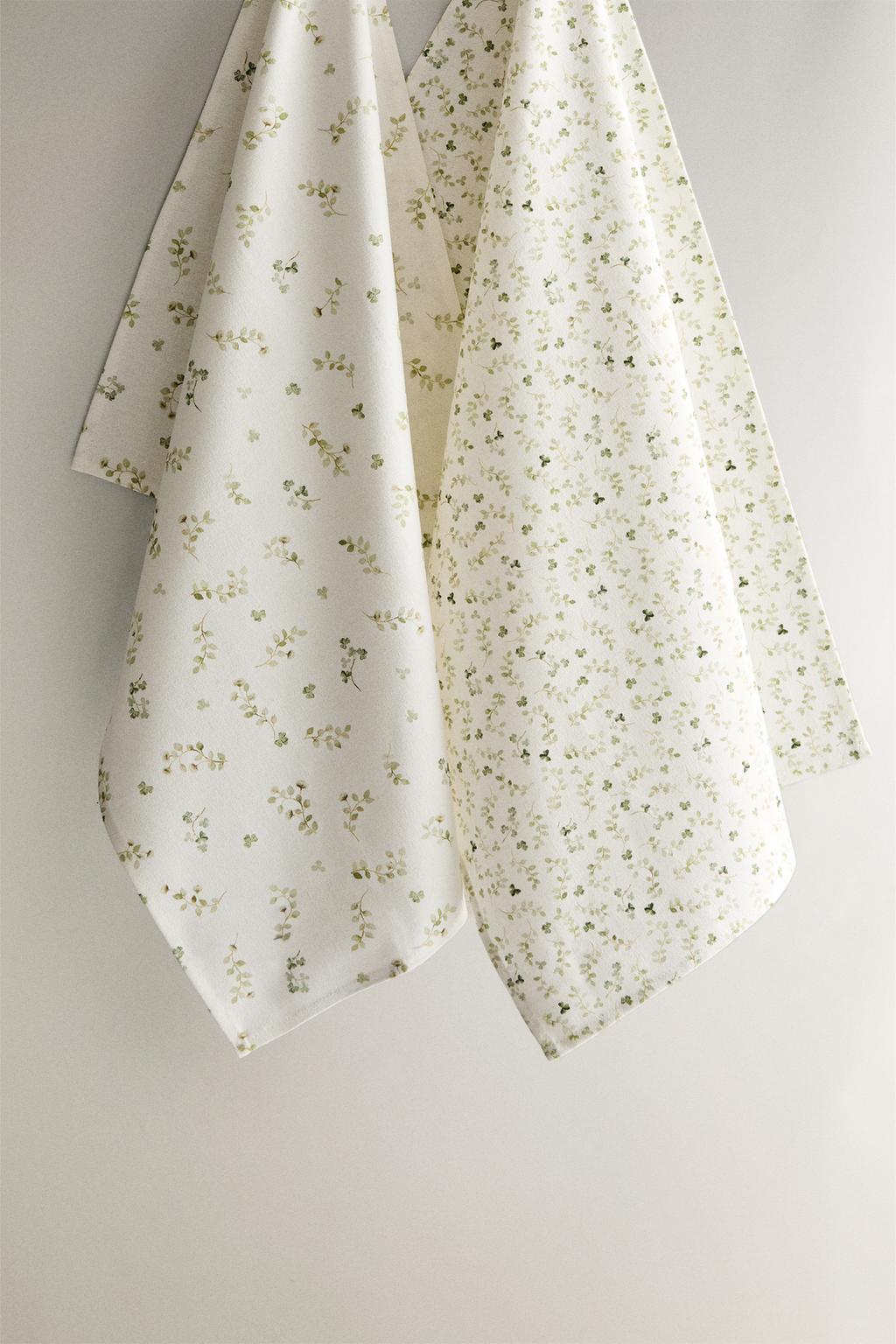 Набор бумажных полотенец с цветочным принтом (набор из 2)