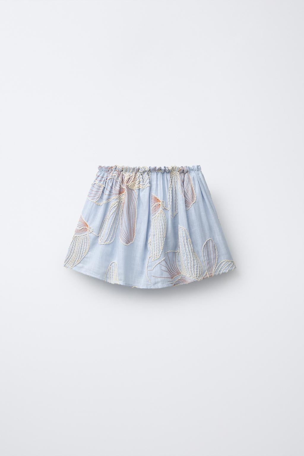 ЮБКА С ВЫШИВКОЙ ЦВЕТОВ