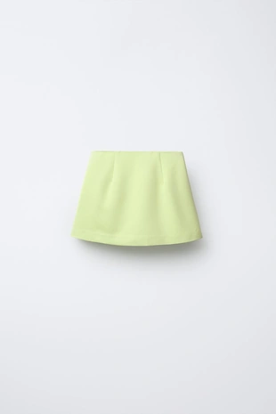 Юбка-шорты из атласа с цветочным узором и бусинами- Заказать в России