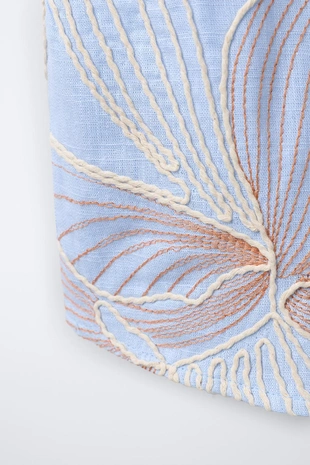 Топ с вышивкой и бантами- Заказать в России