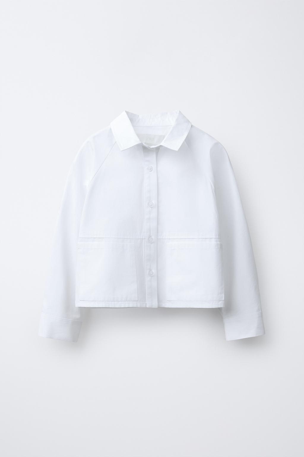 УКОРОЧЕННАЯ РУБАШКА С КАРМАНАМИ