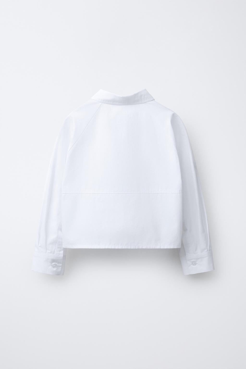 УКОРОЧЕННАЯ РУБАШКА С КАРМАНАМИ