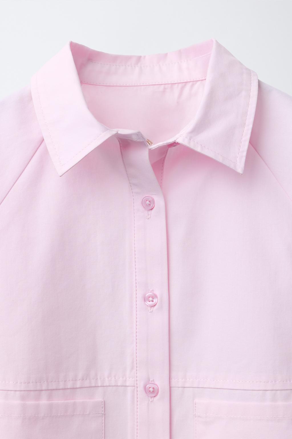 УКОРОЧЕННАЯ РУБАШКА С КАРМАНАМИ