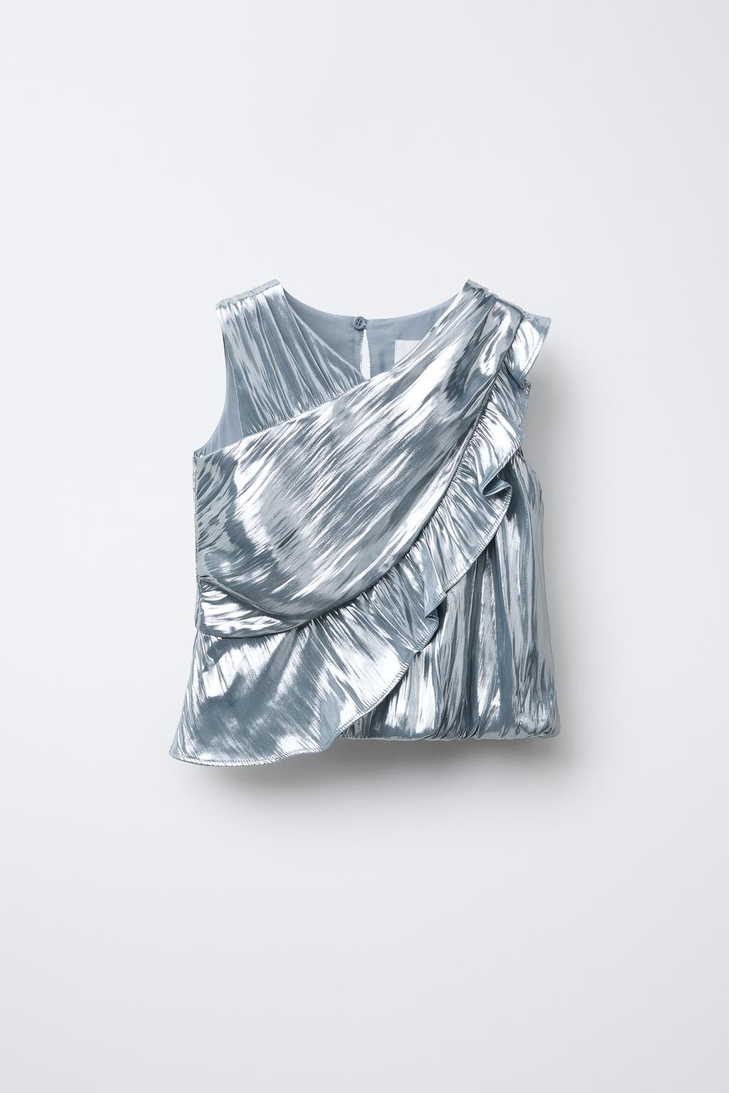 МЕТАЛЛИЗИРОВАННЫЙ ТОП С ВОЛАНАМИ