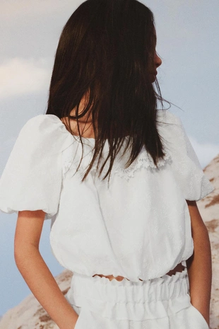 Топ-баллон с вышивкой- Заказать в России