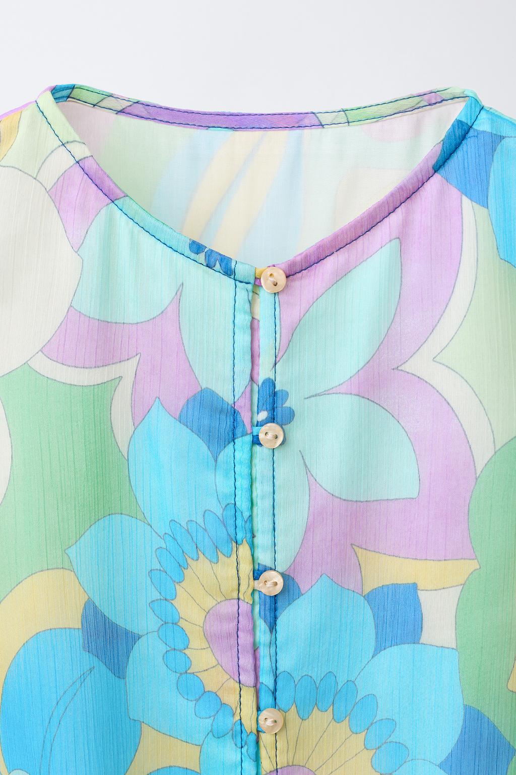 РУБАШКА С ПРИНТОМ И УЗЛОМ