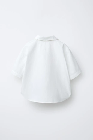 Рубашка с 3D цветами и бусинами- Заказать в России