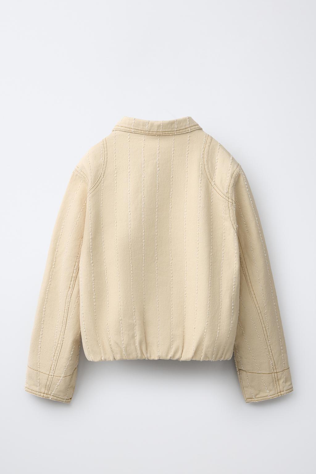 КУРТКА ИЗ САРЖИ С НЕОБРАБОТАННЫМИ КРОМКАМИ