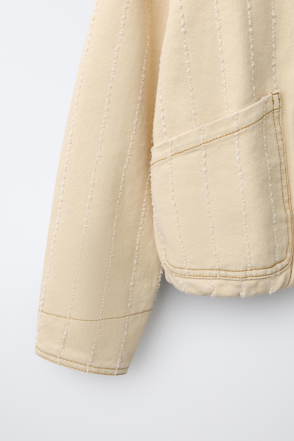 КУРТКА ИЗ САРЖИ С НЕОБРАБОТАННЫМИ КРОМКАМИ