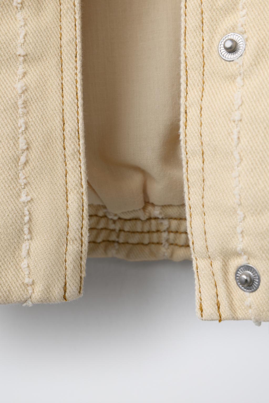 КУРТКА ИЗ САРЖИ С НЕОБРАБОТАННЫМИ КРОМКАМИ