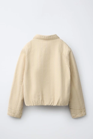 Куртка из саржи с необработанными кромками- Заказать в России