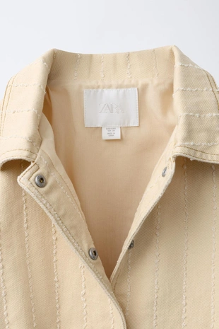 Куртка из саржи с необработанными кромками- Заказать в России