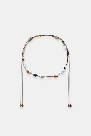 Ремень-шнурок с камнями- Заказать в России