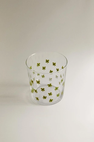 Стеклянная чашка с переводом клевера- Заказать в России