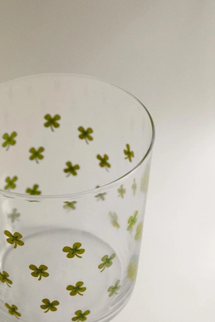 Стеклянная чашка с переводом клевера- Заказать в России