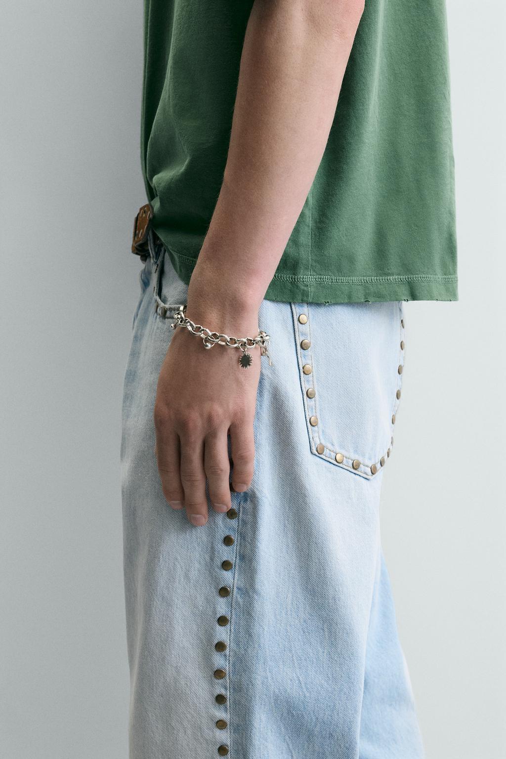 МЕТАЛЛИЧЕСКИЙ БРАСЛЕТ С ПОДВЕСКАМИ