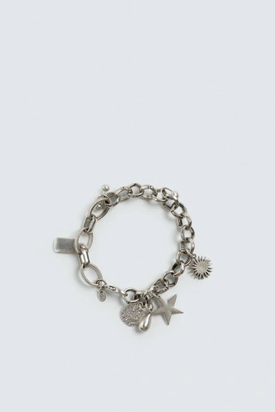 Металлический браслет с подвесками- Заказать в России