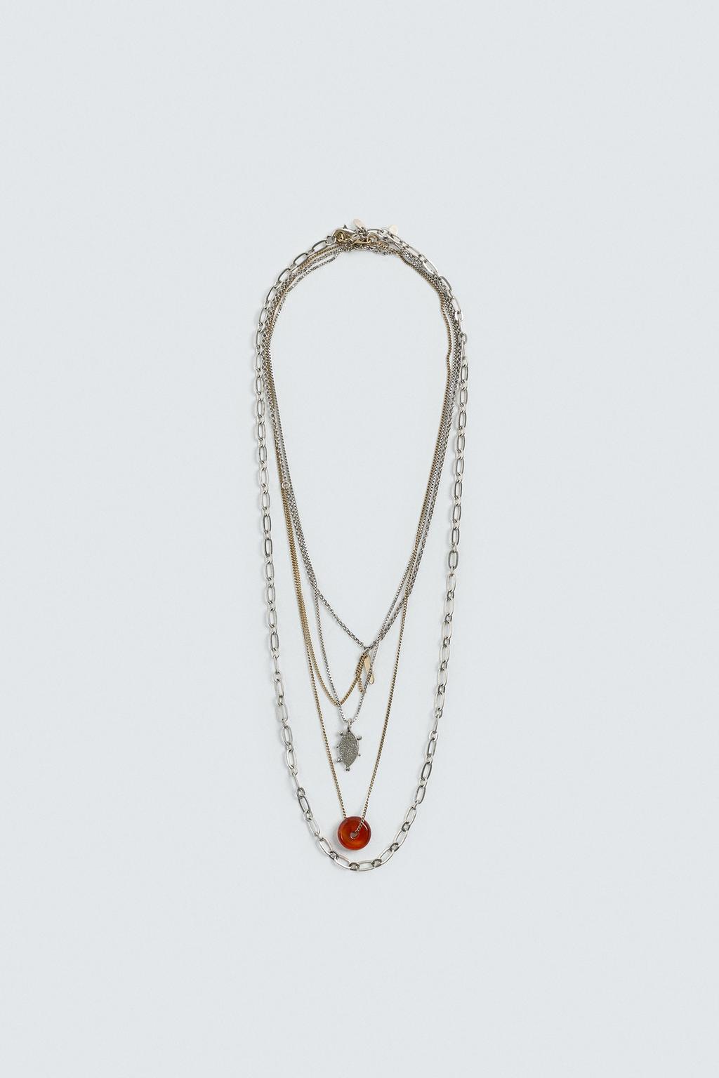 Набор из 4 комбинированных ожерелий