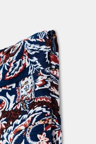 Юбка-шорты асимметричного кроя с принтом- Заказать в России