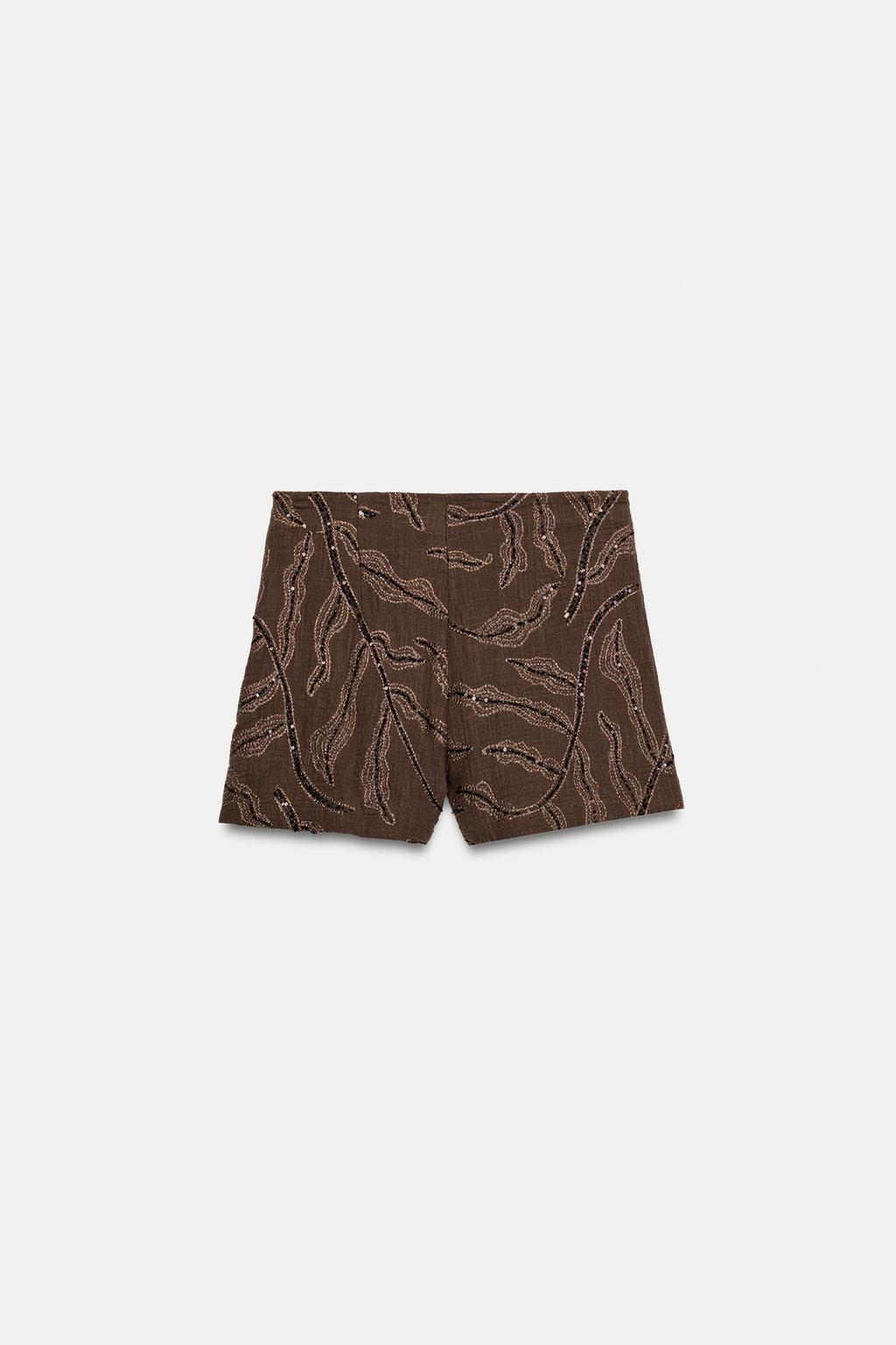 ЮБКА-ШОРТЫ С ЗАПАХОМ И ПАЙЕТКАМИ