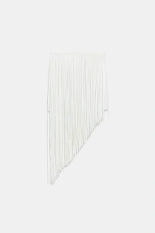 Юбка асимметричного кроя с бахромой — Zw Collection- Заказать в России