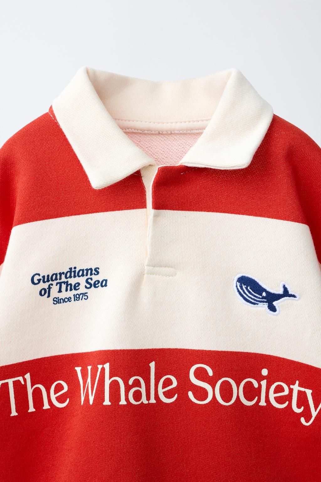 ПОЛО В ПОЛОСКУ С ВЫШИВКОЙ КИТА