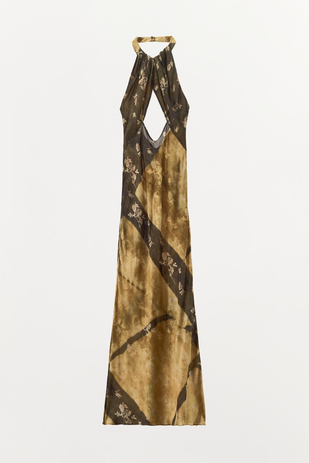 ПЛАТЬЕ ХАЛТЕР С ПРИНТОМ