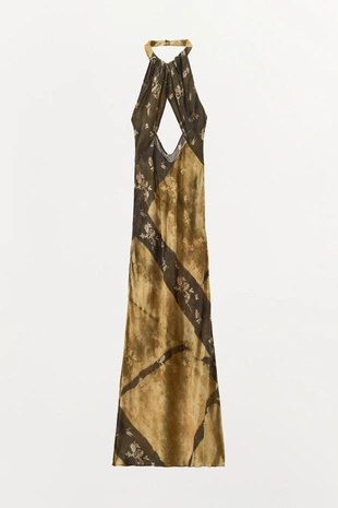 Платье халтер с принтом- Заказать в России