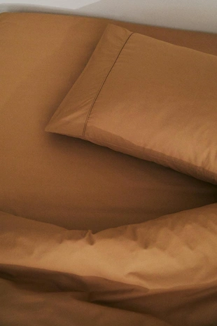 Простынь с резинкой percale | 30 см (300 нитей)- Заказать в России