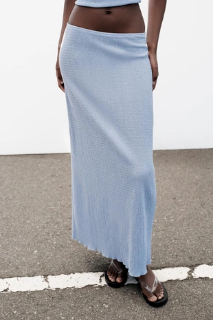 Юбка миди с текстурой- Заказать в России