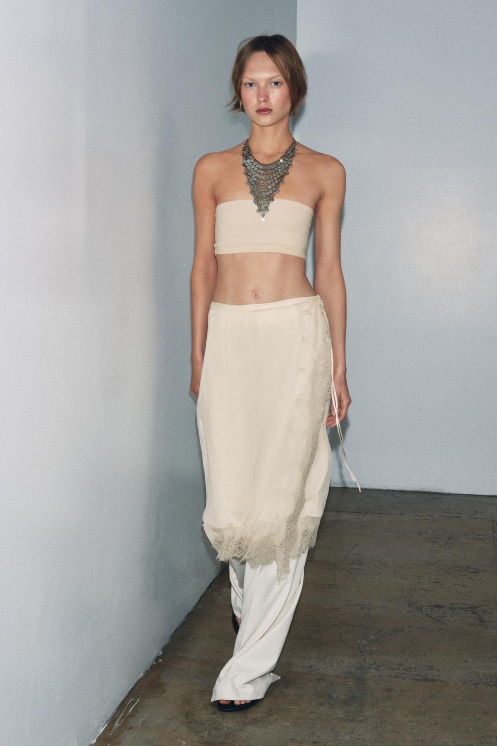 ЮБКА-ПАРЕО С КРУЖЕВОМ — ZW COLLECTION