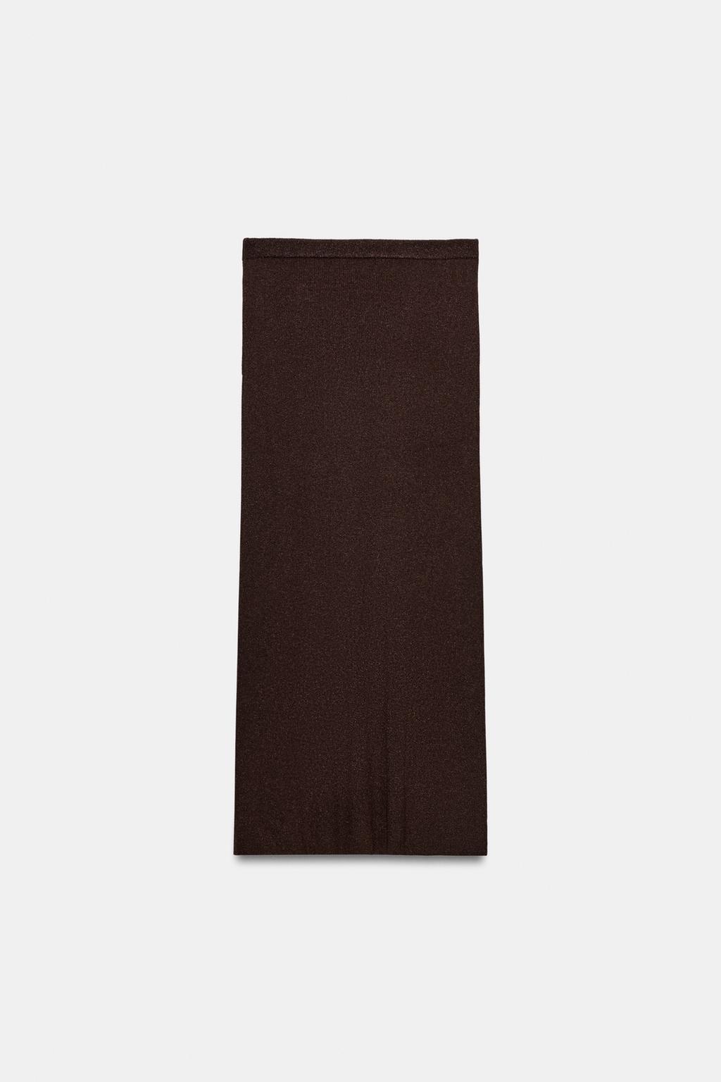 ЮБКА МИДИ В РУБЧИК С БЛЕСТЯЩЕЙ НИТЬЮ