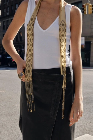 Юбка-парео из кожи Zw Limited Edition- Заказать в России