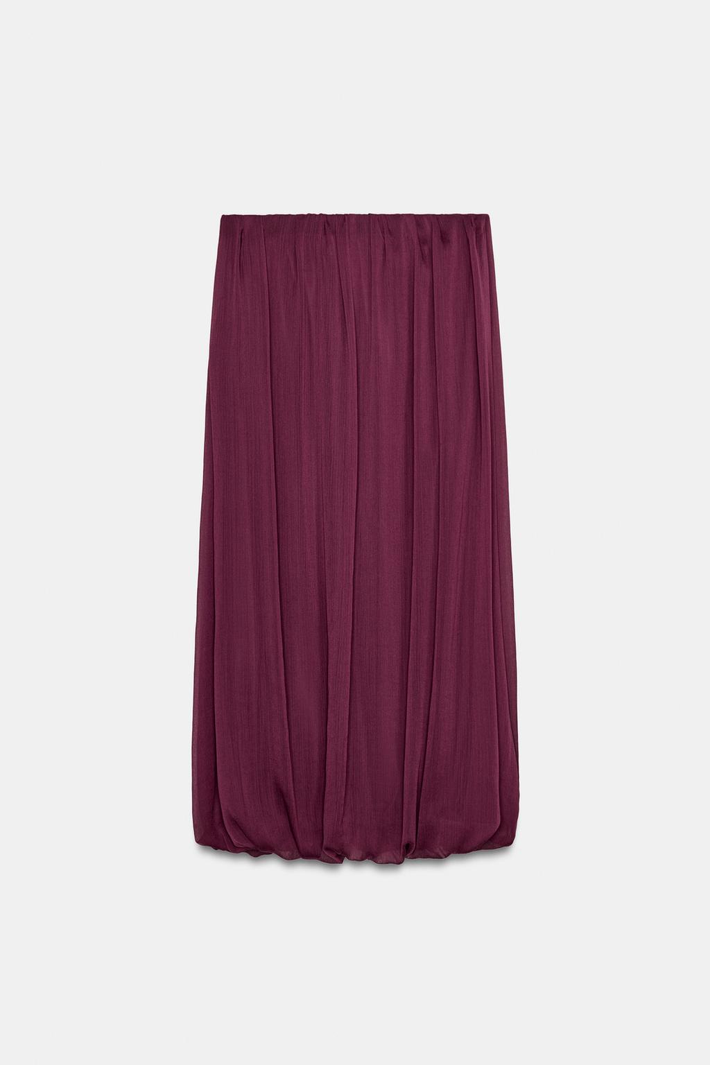 ЮБКА МИДИ С ОБЪЕМНЫМ ПОДОЛОМ