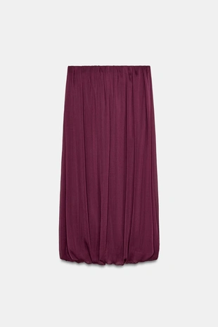 Юбка миди с объемным подолом- Заказать в России