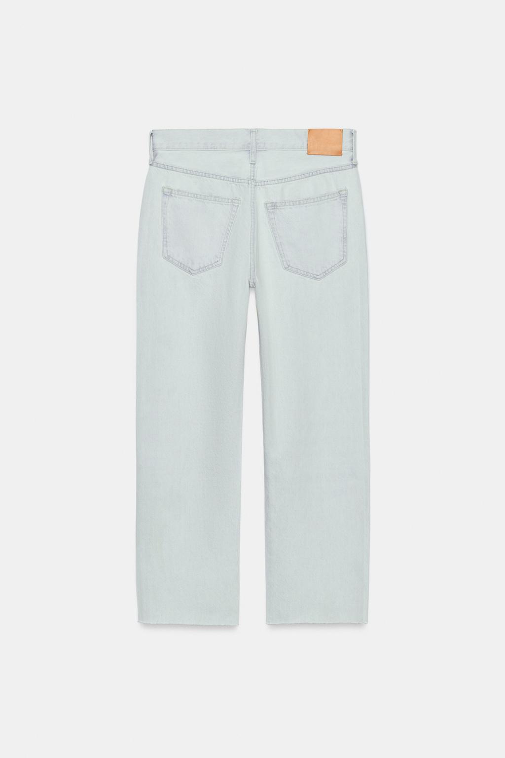 ДЖИНСЫ ZW COLLECTION ПРЯМОГО КРОЯ СО СРЕДНЕЙ ПОСАДКОЙ И РВАНЫМИ ДЕТАЛЯМИ