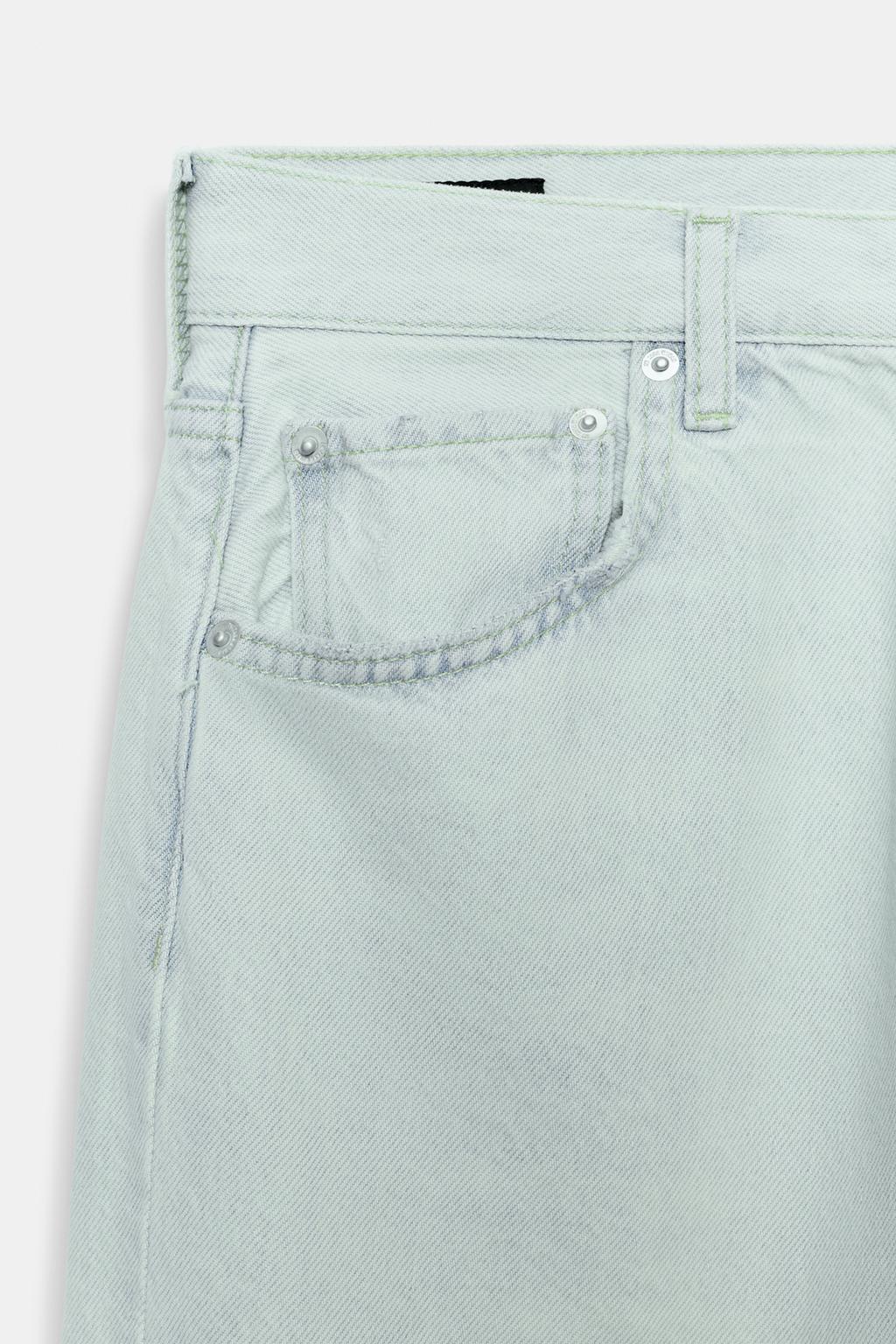 ДЖИНСЫ ZW COLLECTION ПРЯМОГО КРОЯ СО СРЕДНЕЙ ПОСАДКОЙ И РВАНЫМИ ДЕТАЛЯМИ