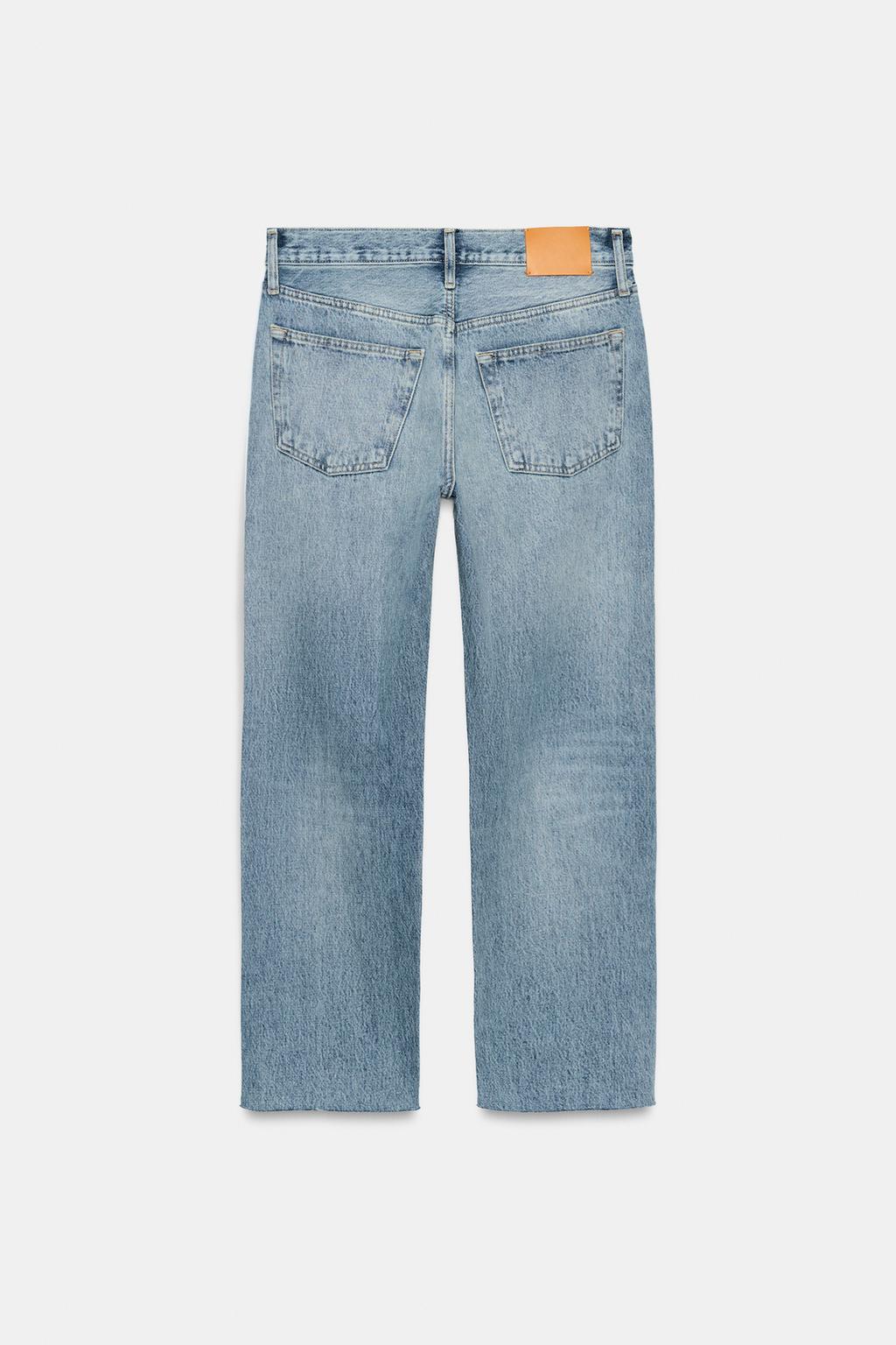 РВАНЫЕ ДЖИНСЫ ПРЯМОГО КРОЯ СО СРЕДНЕЙ ПОСАДКОЙ — ZW COLLECTION